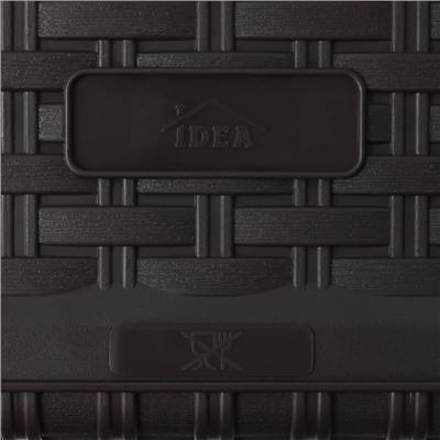 Ящик для цветов балконный «Ротанг», 12 л, 57.5×18×16 см, пластик, коричневый