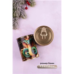 Носки женские в банке №GL1706 Зеленая королевская кобра