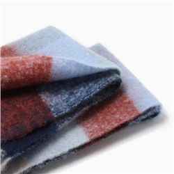 Шарф зимний объемный с кистями MINAKU, принт клетка, размер 210×38+18 см