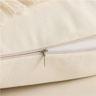 Наволочка декоративная с бахромой SL Home, 45×45 см, хлопок 100%