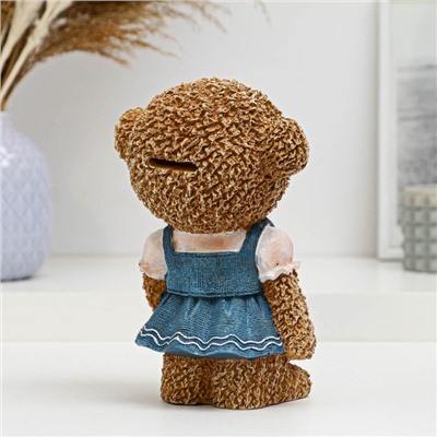 Копилка для денег «Мишка-девочка», полистоун, 13×11×20 см