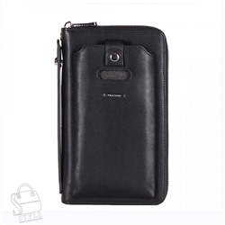 Клатч мужской кожаный 20930 black Pratero