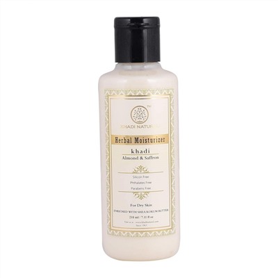 Khadi Natural Увлажняющее Лосьон Миндаль и Шафран без СЛС 210мл