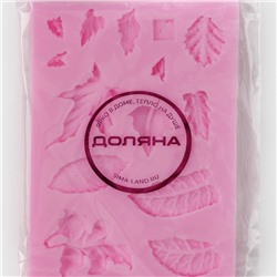 Молд для заливки Доляна «Гербарий», силикон, 14 ячеек, 8×5×0.8 см, розовый