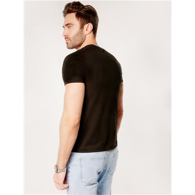 Футболка slim fit  из премиального хлопка с эффектом меланж