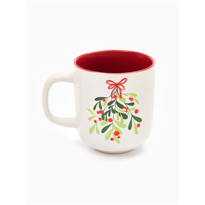 Кружка новогодняя керамическая «Еловая веточка», 470 мл