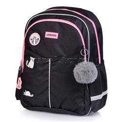 Рюкзак "Lifestyle. Pedro Raccoon" школьный 37x28x16 см (16 л) 500 г, плотный износостойкий полиэстер с водоотталкивающей пропиткой и rip-stop, 2 отделения на молнии