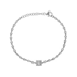 Браслет из серебра куб.циркон., ТФБ-CL7