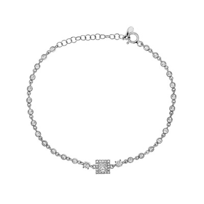 Браслет из серебра куб.циркон., ТФБ-CL7