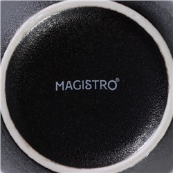 Кружка Magistro Carbon, 380 мл, фарфор, чёрная