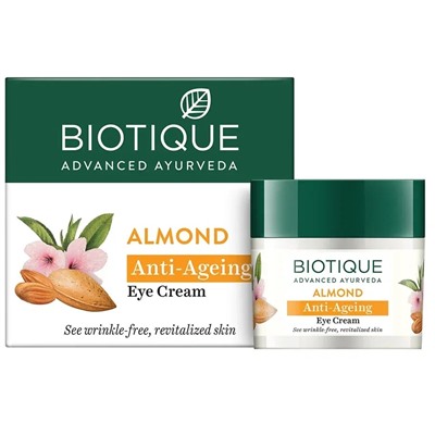 Biotique Almond Anti-Ageing Eye Cream / Биотик Миндаль Антивозрастной Крем Для Кожи Вокруг Глаз 15 г
