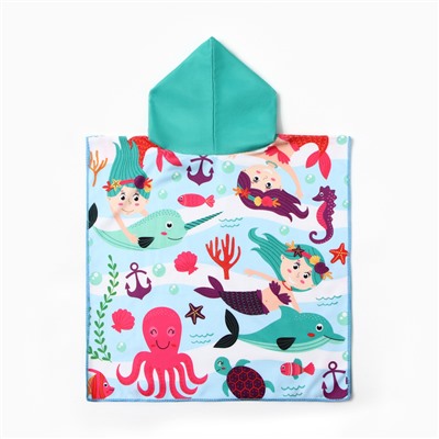 Полотенце - пончо детское LoveLife «Морские жители», 60×120 см
