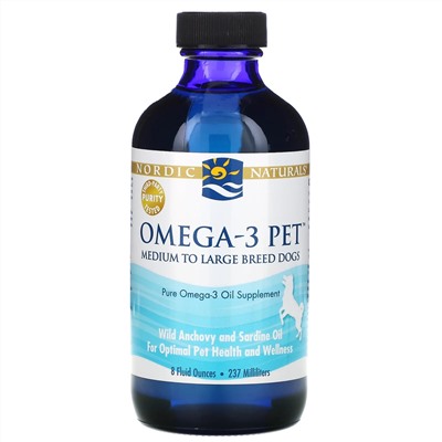 Nordic Naturals, Омега-3 для домашних животных, 237 мл (8 жидких унций)