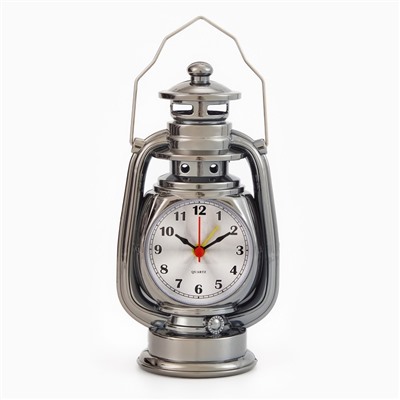 Часы - будильник настольные «Керосинка», дискретный ход, циферблат 6 см, 9×21 см, АА