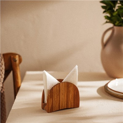 Салфетница деревянная SL Home, 12×9 см, дуб