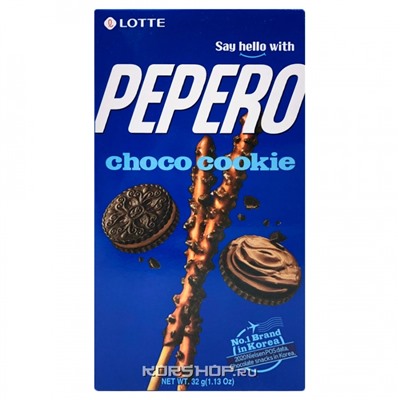 Соломка в шоколадной глазури Пеперо Pepero Choco Cookie Lotte, Корея, 32 г Акция