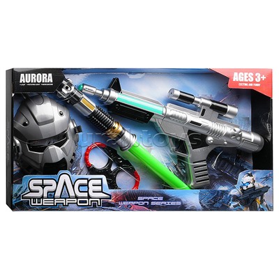 Набор оружия "Звездный  путь" (свет, звук) на батарейках, в коробке