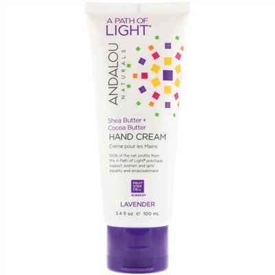 Andalou Naturals, Сила природы, крем для рук, лаванда и ши, 3,4 жидких унций (100 мл)