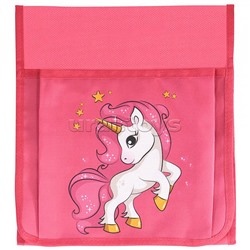 Кармашки-органайзер в шкафчик для детского сада 4 кармана 80x24 см розовый