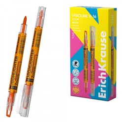 Текстовыделитель  VisioLine® V-16 Неон оранжевый 60823 двухсторонний ErichKrause