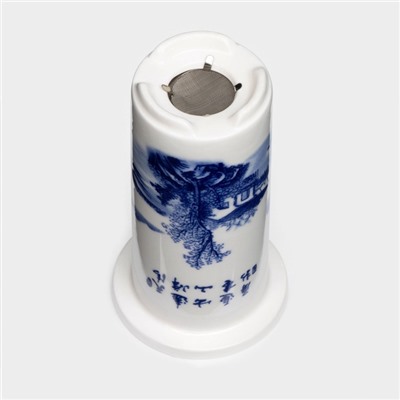 Стеклянная колба для заваривания чая «Горный пейзаж», 200 мл, 7×6×10.7 см, рисунок МИКС