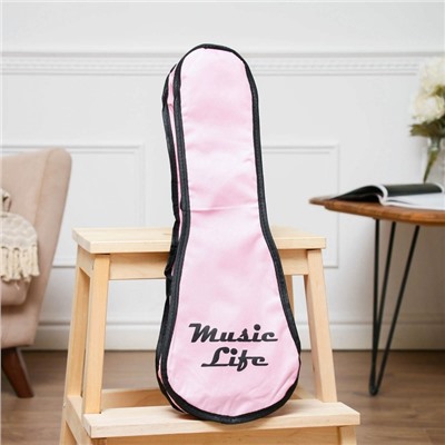 Чехол для укулеле сопрано Music Life, 20×8×57 см, розовый
