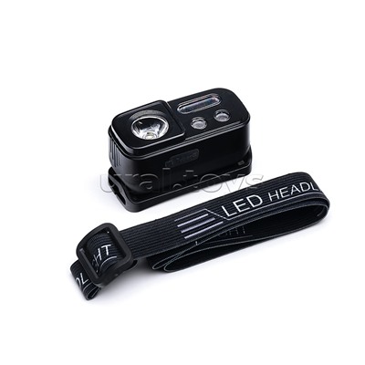 Фонарь налобный аккумуляторный, 400 мАч