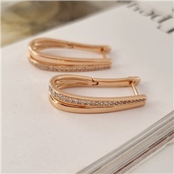 Серьги коллекция "Xuping" покрытие позолота, вставка: фианиты, Х000441466, арт.001.216