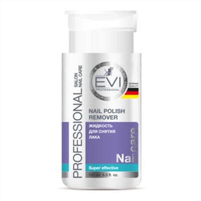 EVI professional Жидкость профессиональная для снятия лака с ацетоном с помпой-дозатором, 150 мл 10751