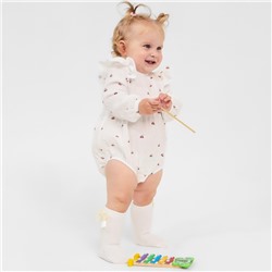 Комплект (боди и повязка) Крошка Я "Муслин", р. 62-68, цвет молочный