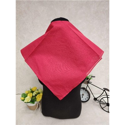 Платок косынка на голову и шею, хлопок, цвет красный