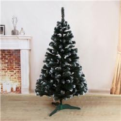 Искусственная ёлка с инеем «Снежная», 160 см, d нижнего яруса 105 см, ПВХ ветки отгибаются