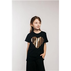 Футболка для девочки 51297 (Черный)