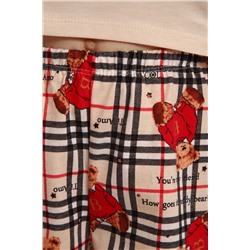 Пижама для девочки Медведь-клетка ПД-019-075