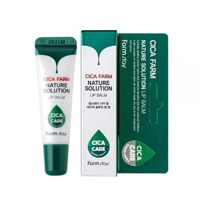 Farmstay Восстанавливающий бальзам для губ с центеллой Cica Farm Nature Solution Lip Balm