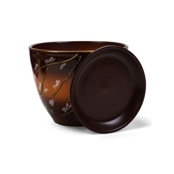 Горшок для цветов «Миндаль », 8 л, d=30 см, h=23 см, с поддоном, керамика, коричневый