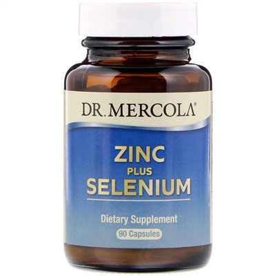 Dr. Mercola, цинк и селен, 90 капсул