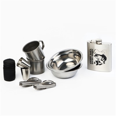 Подарочный набор посуды для похода «Душа поёт», 12 предметов