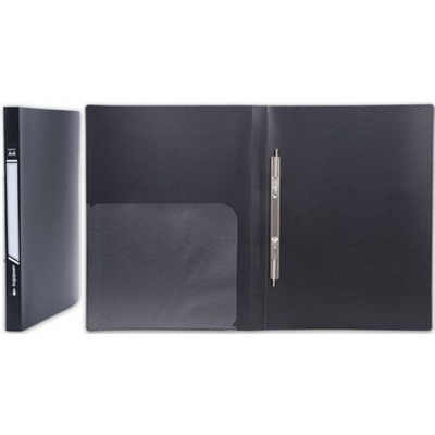 Папка скоросшиватель пластиковая с карманом черная 0,5мм NC4455Bk inФОРМАТ