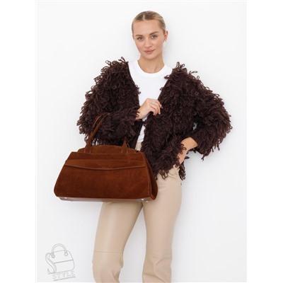 Сумка женская кожаная 3380Q brown Polina&Eiterou