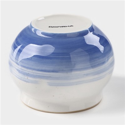 Сахарница с крышкой Доляна «Космос», 400 мл, фарфор, синяя