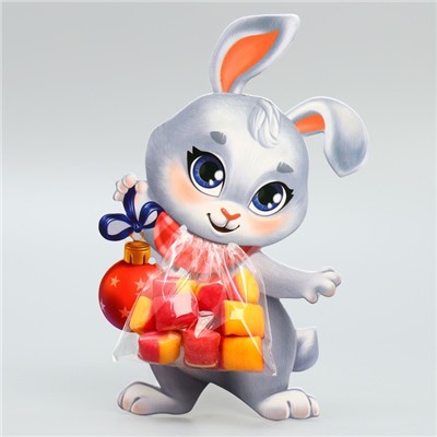 Пакет под сладости новогодний «Зайка», 11×6 см