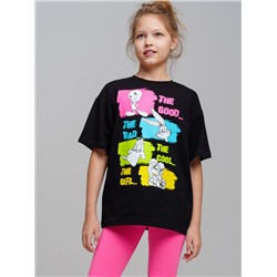 Комплект трикотажный для девочек: брюки (легинсы укороченные), фуфайка (футболка)