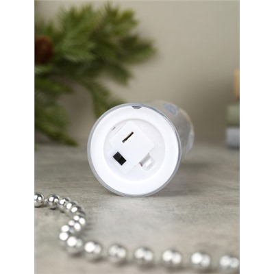 Свеча светодиодная 15х5 см Дед Мороз / DM-15 /уп 12/192/ новогодняя