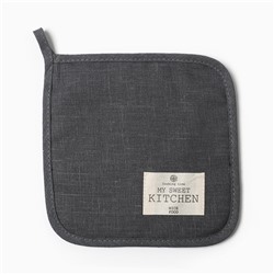 Прихватка «Этель» ECO grey, 19×19 см, 100% лён, 245 г/м²