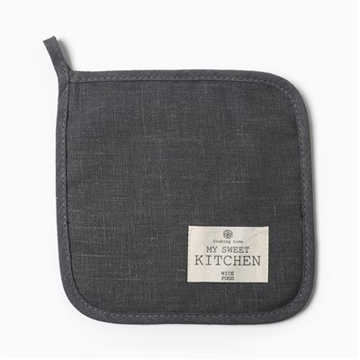 Прихватка «Этель» ECO grey, 19×19 см, 100% лён, 245 г/м²