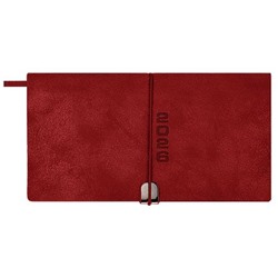 Еженедельник 2026 г. 95х175 мм 128 стр. 70394 "ТИВОЛИ ГЛОСС КРАСНЫЙ" кожзам,застежка-рез. Феникс