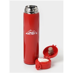 Термос Мастер К «Топ», 500 мл (± 50 мл), 6.5×23.3 см, сохраняет тепло 8 ч, нержавеющая сталь, красный