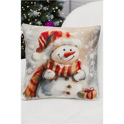 Наволочка декоративная новогодняя 2 шт 3D эффект велюр НАТАЛИ, 1221260