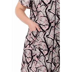 Халат с коротким рукавом из хлопка М325408ср